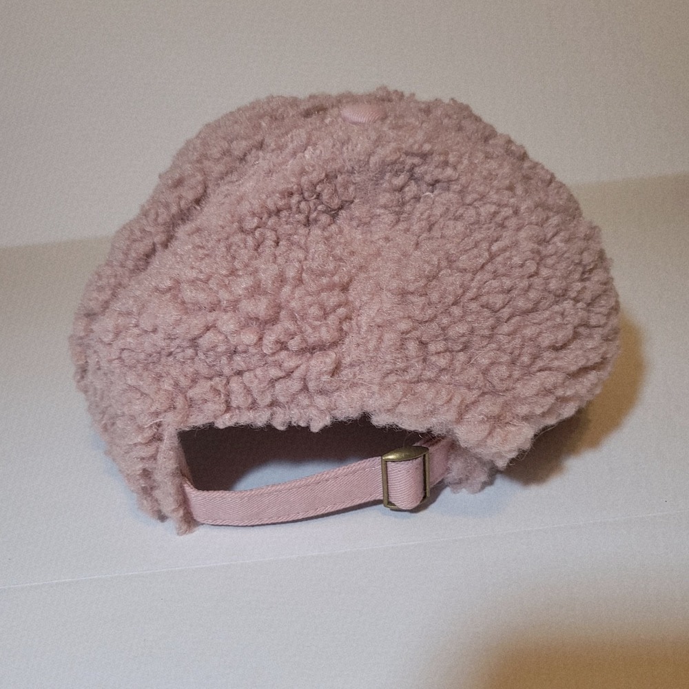 Home Free Stay Cozy Sherpa Baseball Cap Blush One Size - Picture 7 of 10